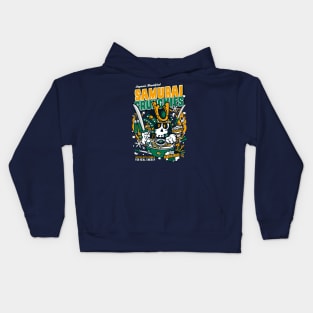 Retro Cereal Box Samurai Crunchies // Junk Food Nostalgia // Cereal Lover Kids Hoodie